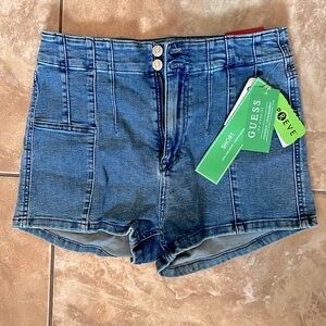 Guess, Della HR Corset Short, Medium Wash Denim, Size 27